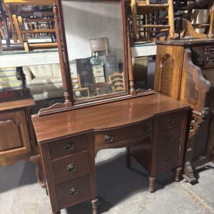 Vintage Mahogany Vanity with Mirror