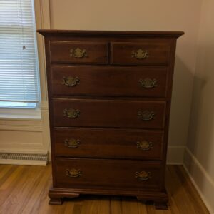 Young Hinkel cherry wood 6 drawer dresser with brass hardware